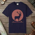True Navy color unisex graphic t-shirt with "Deer Silhouette" design