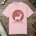 Blossom color unisex graphic t-shirt with "Deer Silhouette" design
