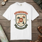 White color unisex graphic t-shirt with "Family Camping Trip" design