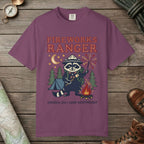 Berry color unisex graphic t-shirt with "Fireworks Ranger" design