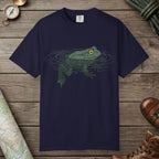 True Navy color unisex graphic t-shirt with "Floating Frog" design