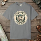 Grey color unisex graphic t-shirt with "Fly Fishing Society" design