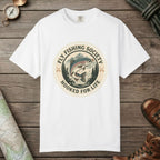 White color unisex graphic t-shirt with "Fly Fishing Society" design