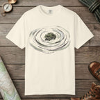 Ivory color unisex graphic t-shirt with "Frog Swimming" design