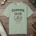 Bay color unisex graphic t-shirt with "Garden Club Vintage" design