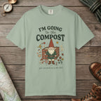 Bay color unisex graphic t-shirt with "Going To The Compost" design