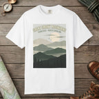 White color unisex graphic t-shirt with "Great Smoky Mountains" design