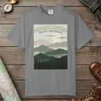Grey color unisex graphic t-shirt with "Great Smoky Mountains" design