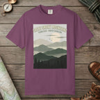Berry color unisex graphic t-shirt with "Great Smoky Mountains" design