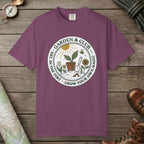 Berry color unisex graphic t-shirt with "Grow Your Own Magic Garden" design
