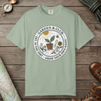 Bay color unisex graphic t-shirt with "Grow Your Own Magic Garden" design