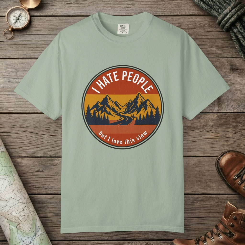 Bay color unisex graphic t-shirt with "I Hate People" design