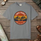 Grey color unisex graphic t-shirt with "I Hate People" design