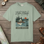 Bay color unisex graphic t-shirt with "Lake House Vintage" design