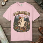 Blossom color unisex graphic t-shirt with "Leave No Trace" design