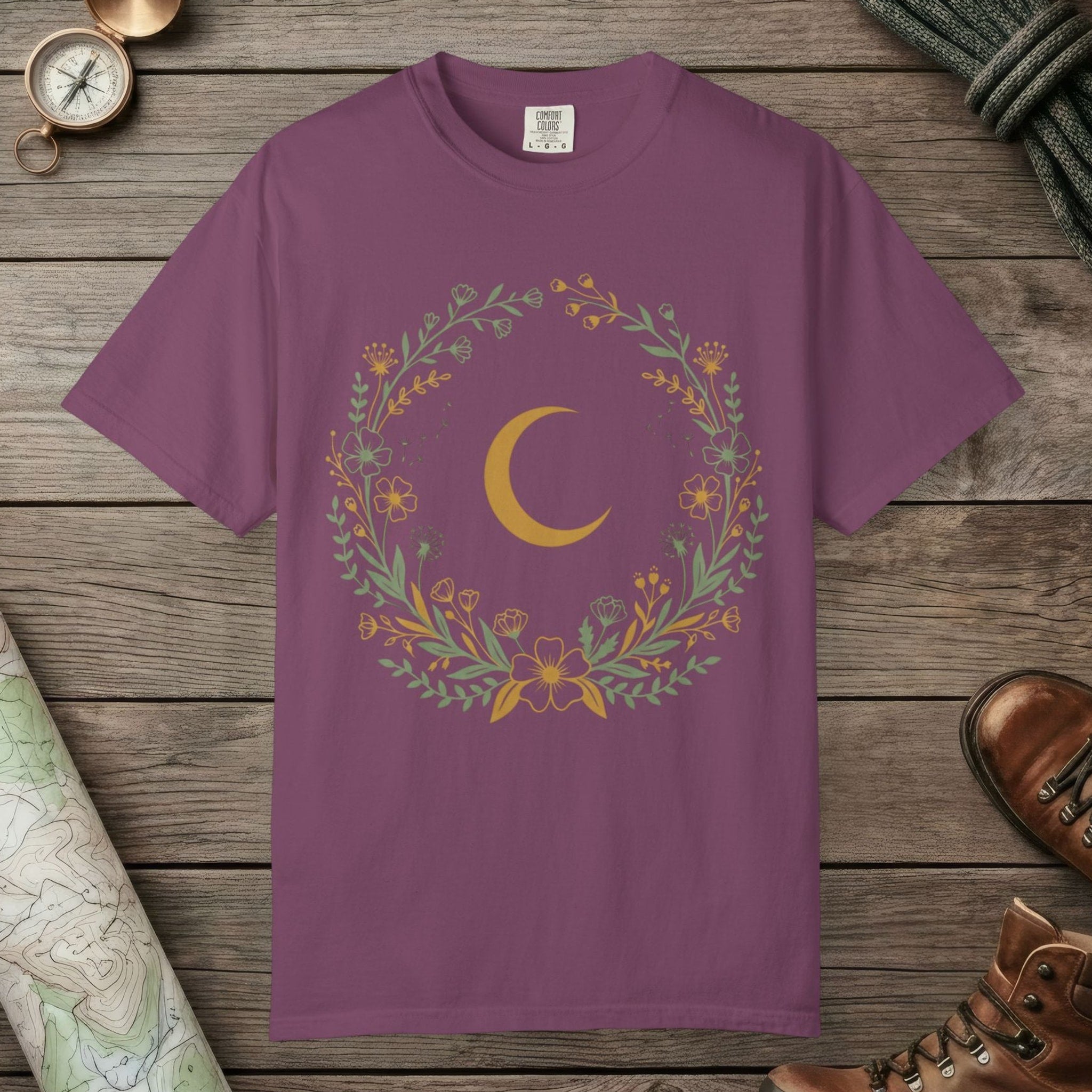 Moon & Wildflower Wreath T-Shirt