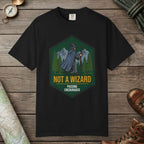 Black color unisex graphic t-shirt with "Passing Encouraged" design