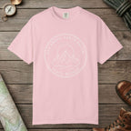 Blossom color unisex graphic t-shirt with "Peace Within" design