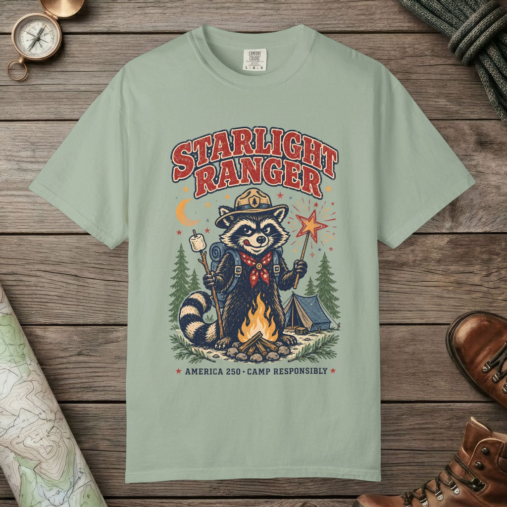 Bay color unisex graphic t-shirt with "Starlight Ranger" design