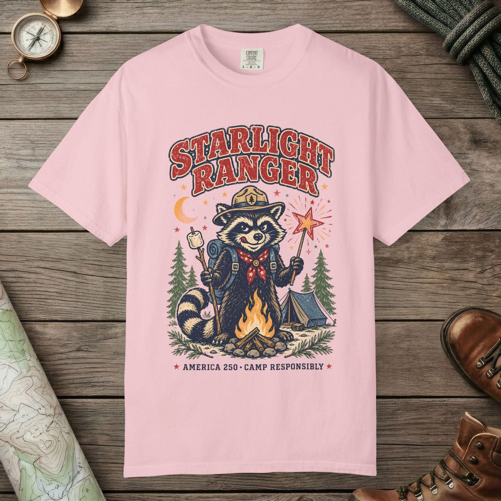 Blossom color unisex graphic t-shirt with "Starlight Ranger" design