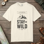 Ivory color unisex graphic t-shirt with "Stay Wild" design