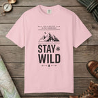 Blossom color unisex graphic t-shirt with "Stay Wild" design