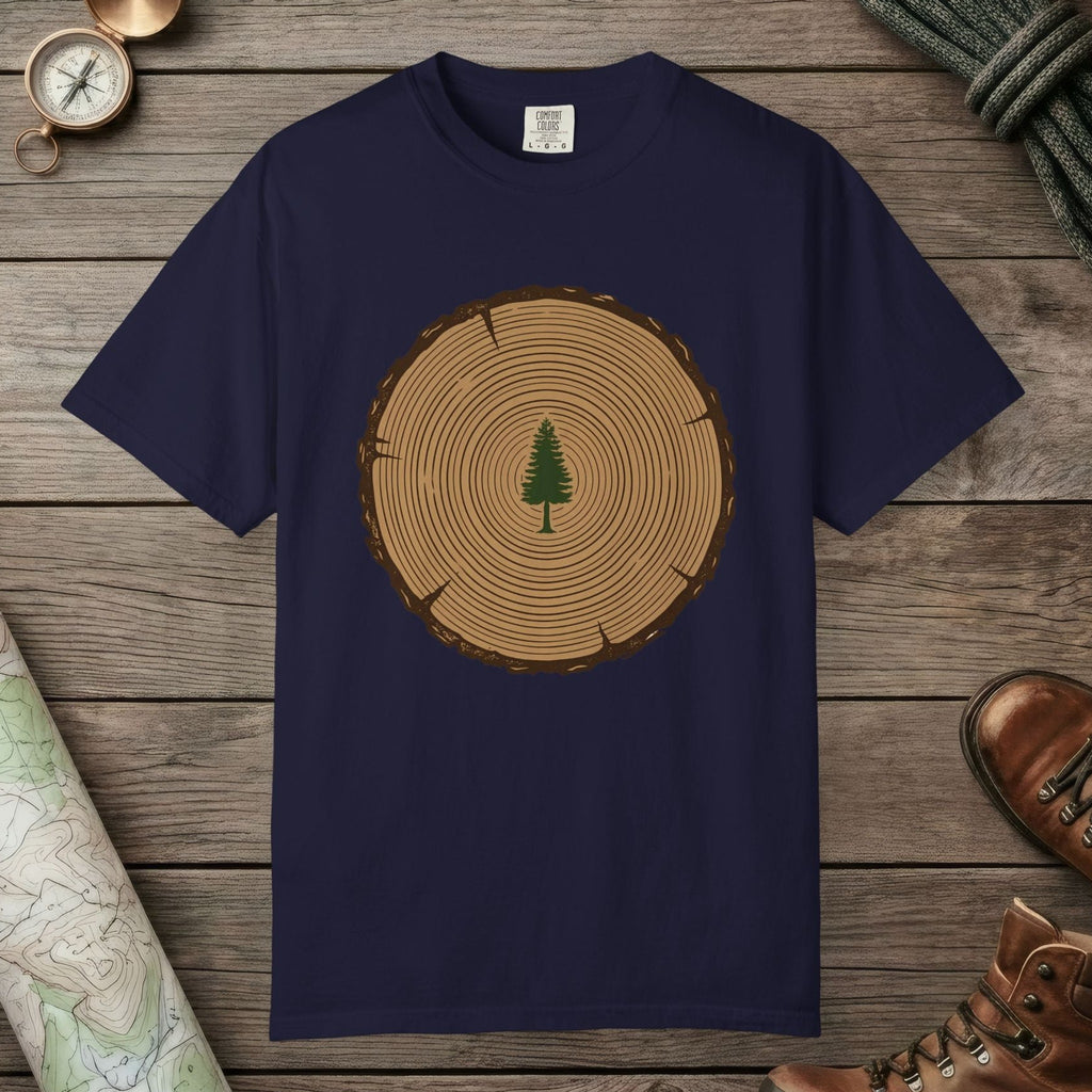 True Navy color unisex graphic t-shirt with "Stump Of Life" design