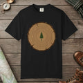 Black color unisex graphic t-shirt with "Stump Of Life" design