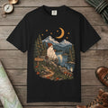 Black color unisex graphic t-shirt with "Summit Spirit" design