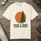 Ivory color unisex graphic t-shirt with "Take A Hike" design