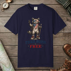 True Navy color unisex graphic t-shirt with "Trail Born And Free" design