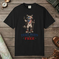 Black color unisex graphic t-shirt with "Trail Born And Free" design
