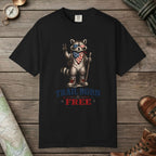 Black color unisex graphic t-shirt with "Trail Born And Free" design