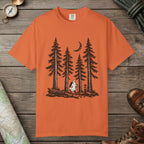 Burnt Orange color unisex graphic t-shirt with "Trail Ghost" design