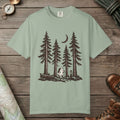 Bay color unisex graphic t-shirt with "Trail Ghost" design