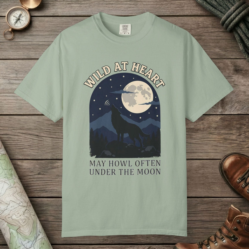 Bay color unisex graphic t-shirt with "Wild At Heart" design