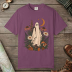 Berry color unisex graphic t-shirt with "Wildflower Wraith" design