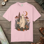 Blossom color unisex graphic t-shirt with "Wildflower Wraith" design