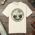 Ivory color unisex graphic t-shirt with "Yellowstone National Park Vintage" design